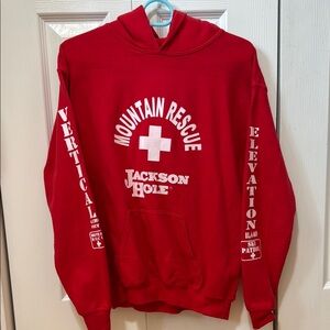 Red Jackson Hole Mountain Rescue Hoodie